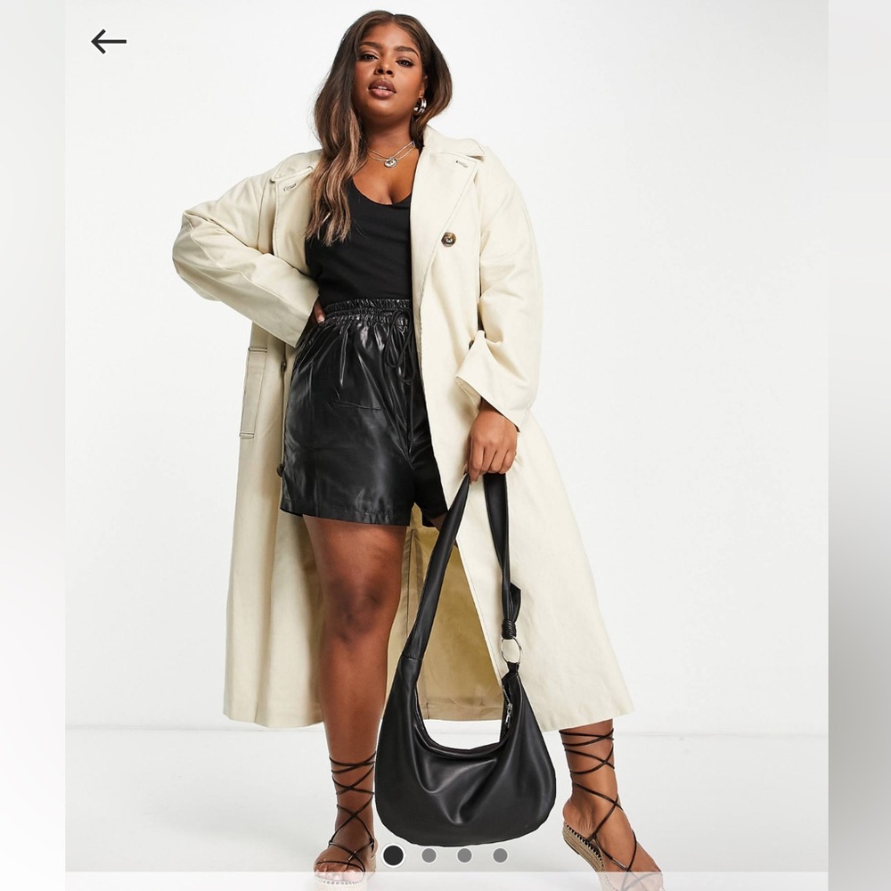 ASOS DESIGN Curve slouchy trench coat in washed stone
US 12